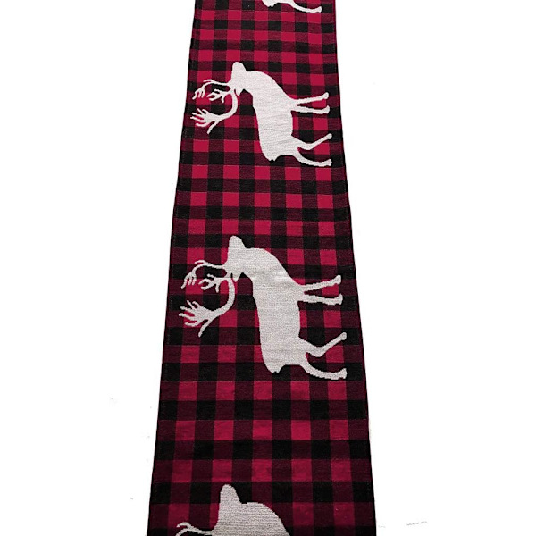 Joulunpunainen ja musta Buffalo Plaid Plaid Table Runner Decorati