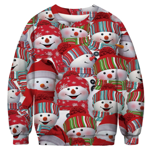 Jul söta snögubbe långärmade toppar XL