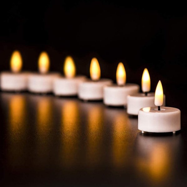 12 stk Flammeløse LED-lys Ellys VARM HVIT VARM Warm white