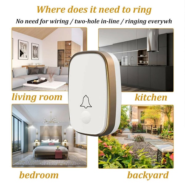 Trådlös dörrklocka Plug-in Ringklocka
