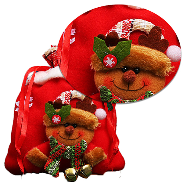 Julklappspåsar Julpåse dragsko festväskor present style 3