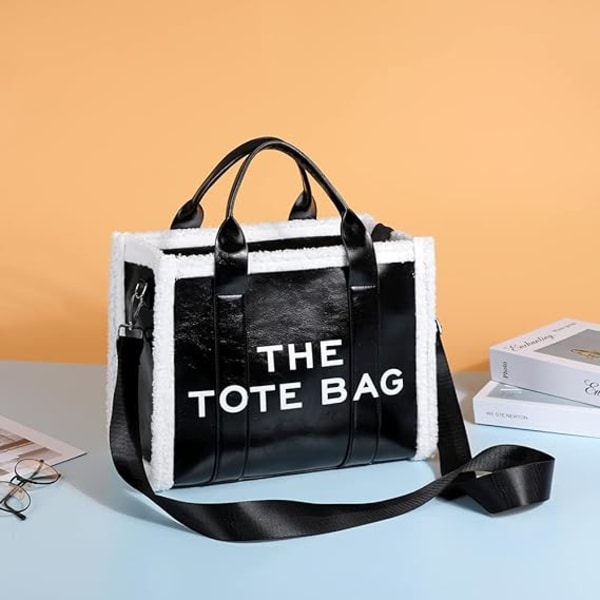 Canvas tygpåsar för kvinnor Handväska tygväska med dragkedja Canvas Crossbody-väska för kontor, resor, skola
