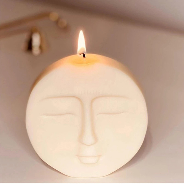 Enkel ansiktsdesign Rosty Face Candle Form