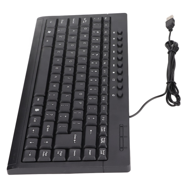 Mini Tangentbord Hemmakontor Skrivbordsdator Laptop 95 Tangenter Svart Mini Trådbundet USB Enkelt Litet TangentbordEngelska