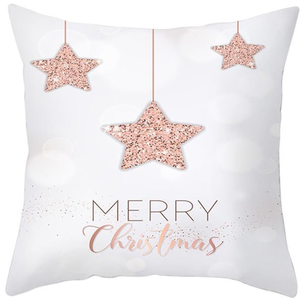 18' julrosa cover Snowflake Case Soffa Heminredning #7