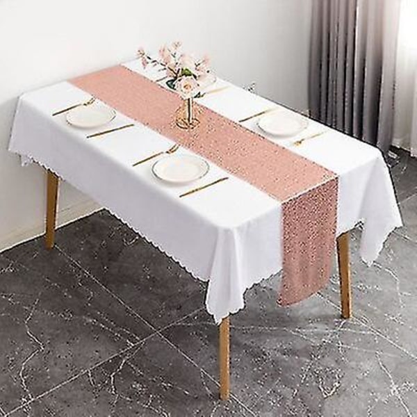 Ny paljett Modern bordslöpare för bröllopsdekoration paljett jul födelsedag baby shower party hem te cover rose gold 30X180cm
