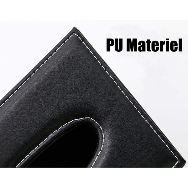 2 STK rektangulært silkepapir skab PU læder kosmetisk silkepapir
