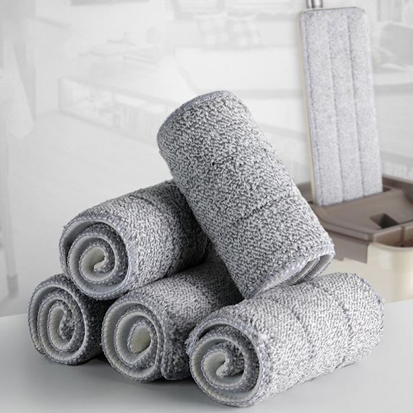 Microfiber Floor Cleaning Cloth Replace Mop Head Squeeze Rags Self Wring Pads Washing Spray Dry and Wet for Home Accessories 32X11cm Single side