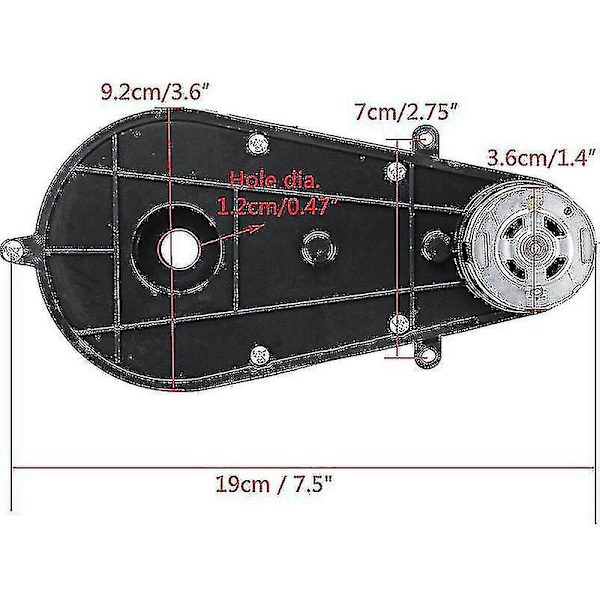 2st 12v 550-30000rpm Elbil Motor Växellåda Reservdelar