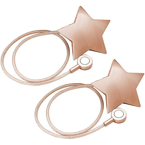 Magnetiske gardinbindinger Clips dekorative rebholdere, 2-pack bindebånd Red ancient