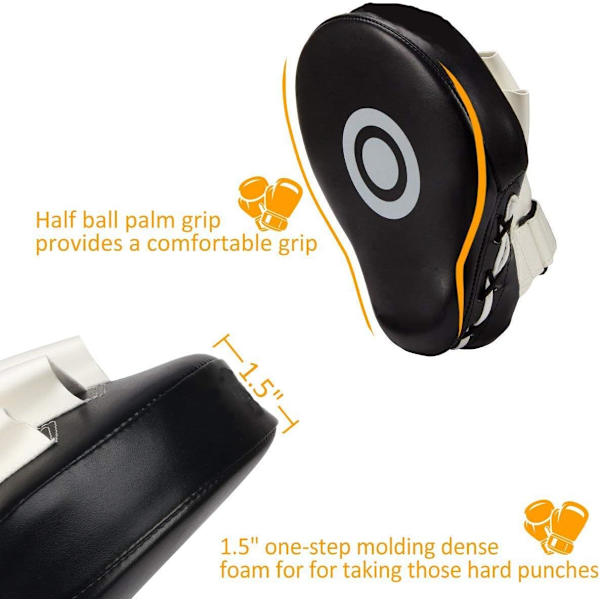 Bokse Curved Focus Punching Mitts - Læder Træningshånd