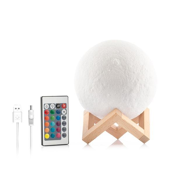 Lampa - Moon Lamp 15 cm / Nattlampa - Månlampa - Justerbar färg multicolor