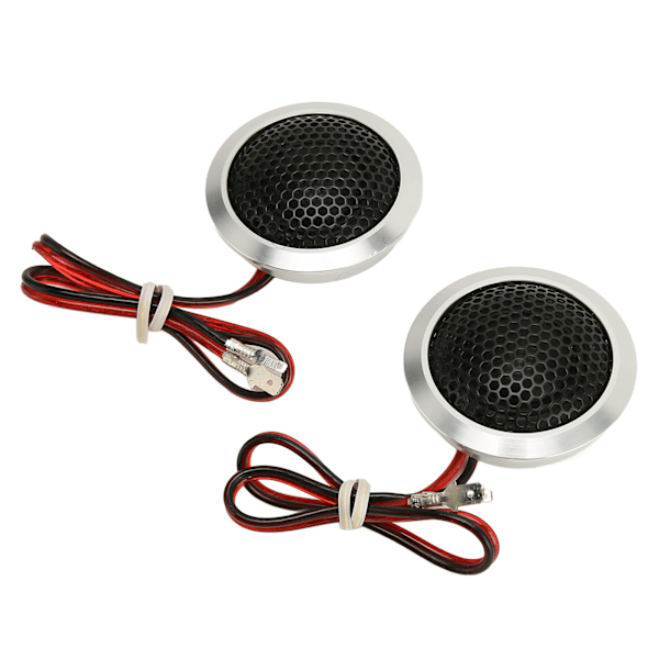 2 stk. 150W Dome Diskant 2-veis System Høy Sensitivitet Sølv Svart Dome Audio Diskant for Bilstereoanlegg