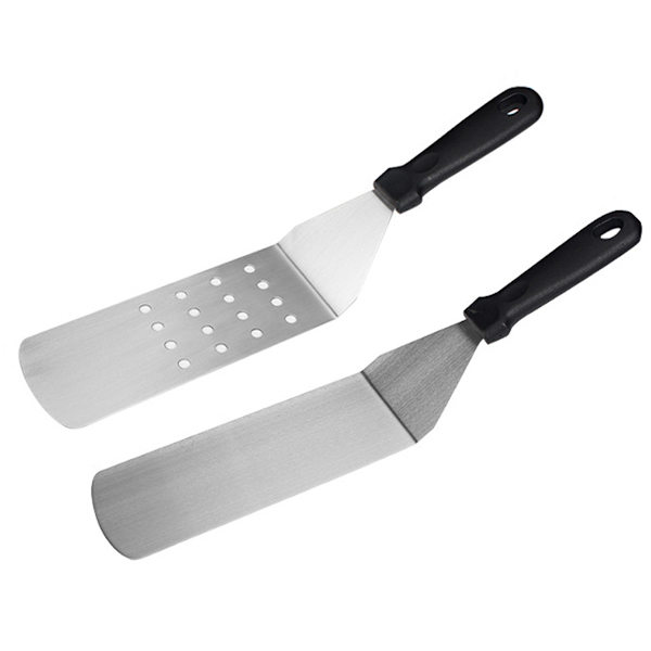 2 professionelle drejeværktøjer/grillskrabere (vinklede, stive)
