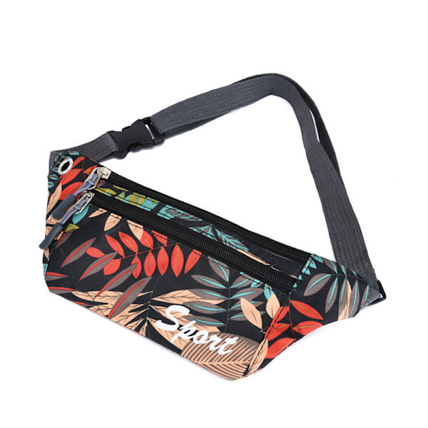 Miehet naiset Fanny Pack -vyötärölaukku ulkona juoksufitness miehet ja yhden olkapään vino naamiointilaukku Camouflage Brown