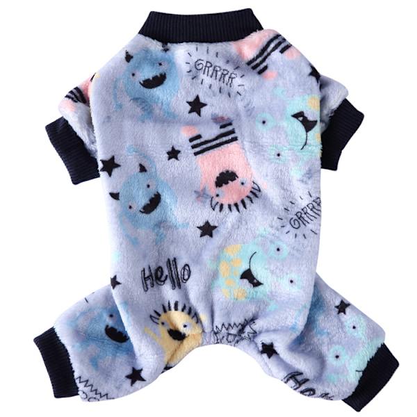 Joulukuvioinen pyjamapaita pienille ja keskikokoisille koirille, jouluvaatteet Uudenvuoden jumpsuit koiralle Coral Fleece -paita Lämmin takki SDZ119 S