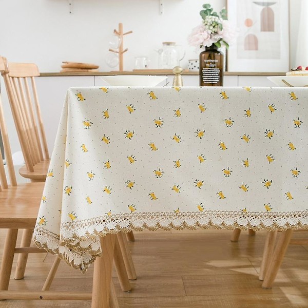 Bordsdæk Tekstil Struktureret Dug med Print Dug Vandafvisende Anti-rynke-Pletbestandig Vaskbar Køkkendug D