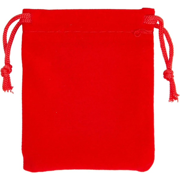 Sammet smykkeposer med snor for gaver (4,7 x 5,9 tommer)
