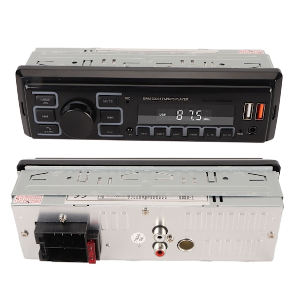 Bil MP3 Radio Afspiller Hurtig Opladningsport LCD Display Find Bil Funktion 7 Farver APP Forbindelse Bil Stereo Receiver til Bil