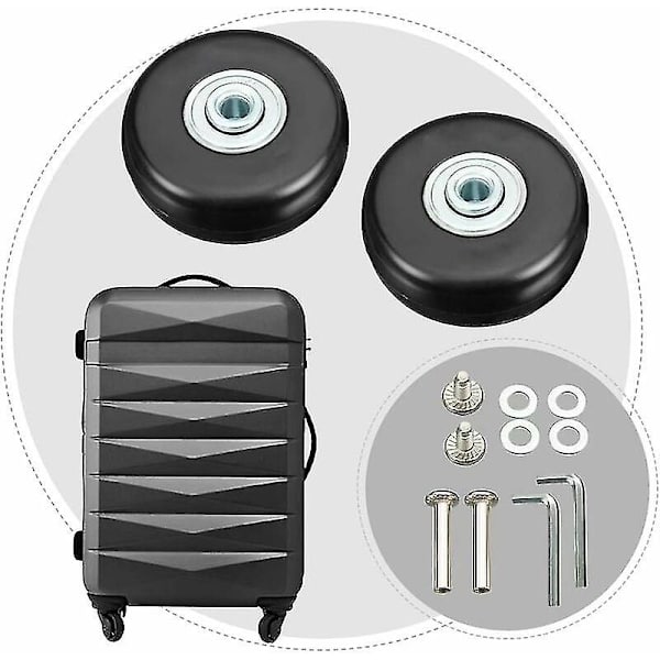 Rejsetaske Hjul, Bagage Rejsetaske Reparation Hjul Heavy Duty 50mm Lydløs Gummi Universal Svinghjul Reserve Transport Byt Hjul 4stk Til Rejsetaske/lu