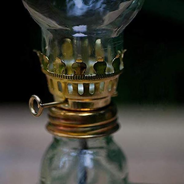 Parafinlampe, retro nostalgisk stormlykt, enkelt glass