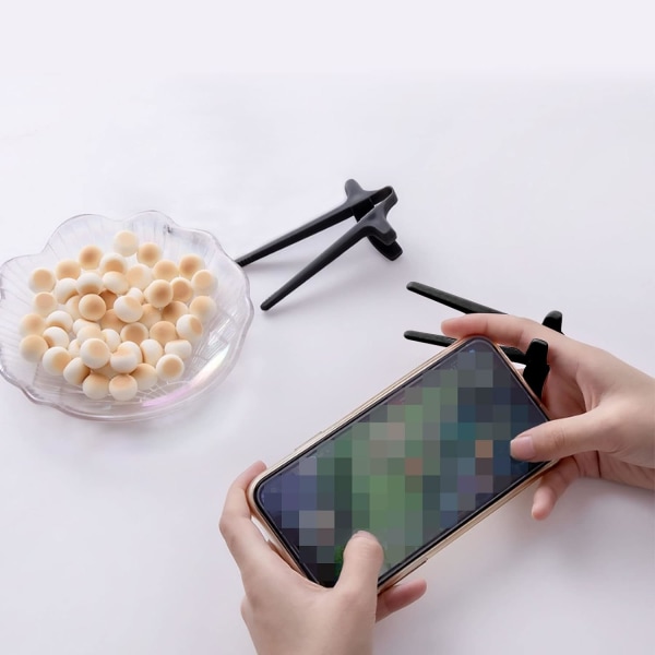4 stk Finger spisepinde (sort)