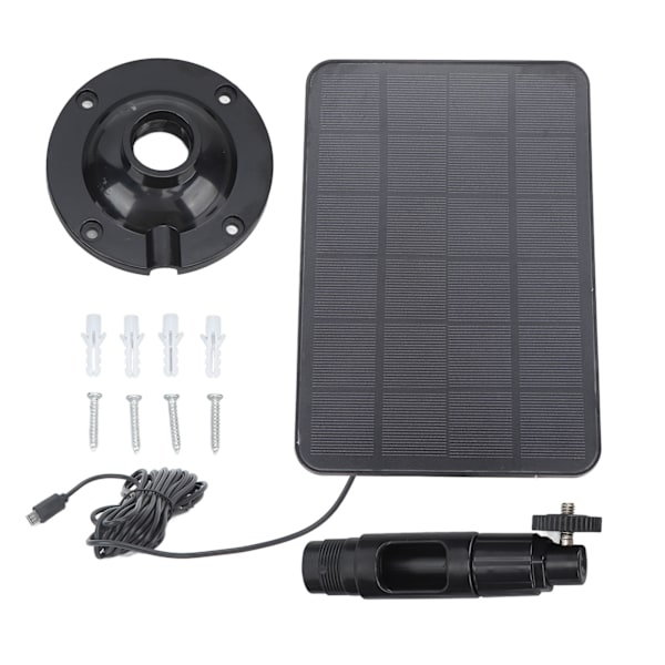 Kamera Solpanel Oplader 10W 5V Micro USB Sort Solcellepanel til Sikkerhedskamera Mobiltelefon Power Bank