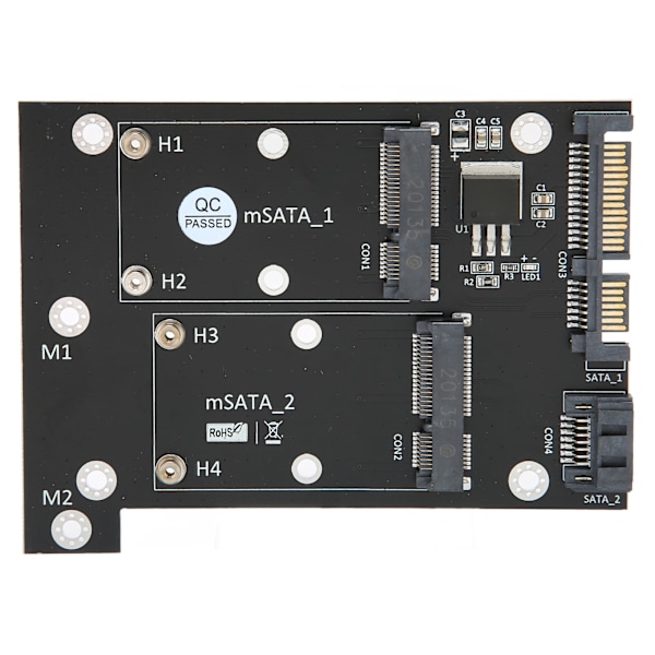 Adapterkort Dubbel MSATA SSD till Dubbel SATA3 Snabb Läshastighet Konverterare Datortillbehör