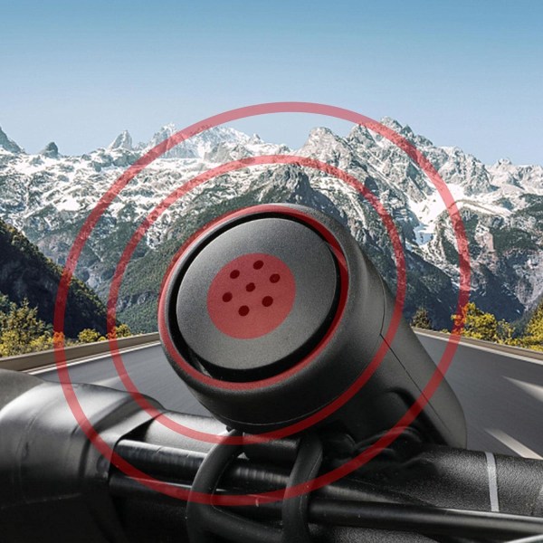 （Sort）Elektronisk cykelklokke - Høj 120dB cykelklokke - Trådløs Ring