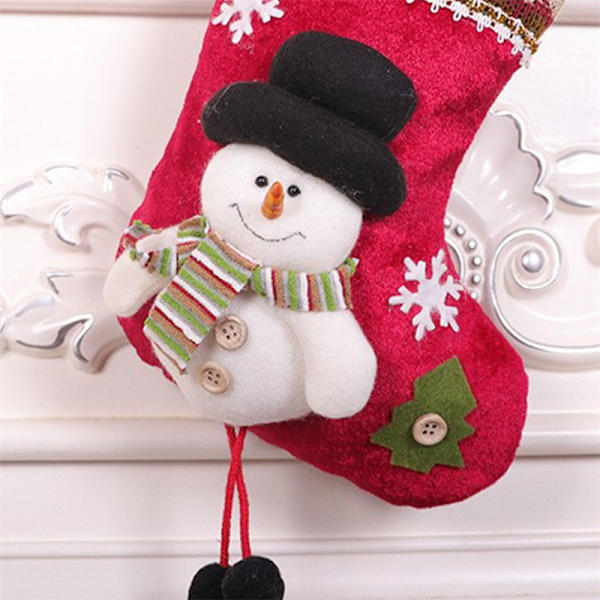 Julstrumpa Dekor Godis Presentpåse Julgransdekor snowman