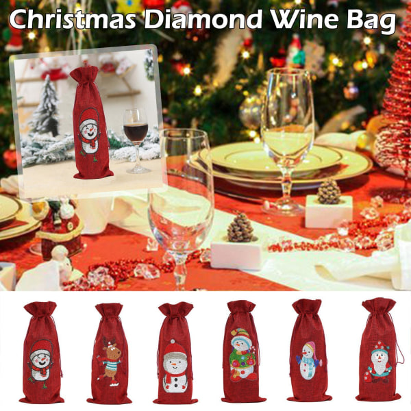 Special Drill Wine Bottle Covers Kit til julebord dec