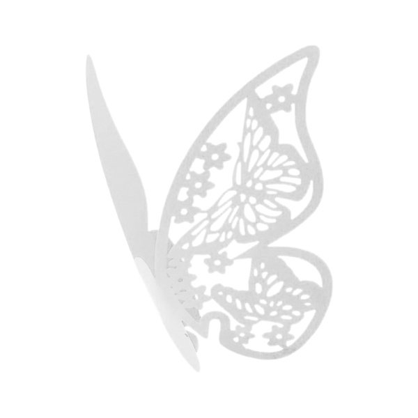 40STK Butterfly swing glaskort - Bryllupsdekoration - Kreativ White 40PCS