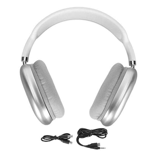 Trådløse Bluetooth Hovedtelefoner Justerbare Foldbare Headsets med Mikrofon til Laptop Telefon Arbejde Skole Rejse Sport Hvid