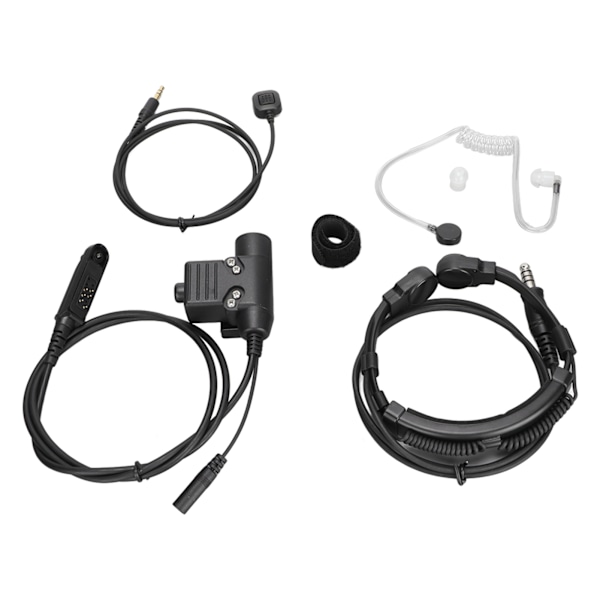 7.1mm Teleskopisk Halsmikrofon Headset Fingermikrofon U94 PTT Radio Ørepropp for Baofeng UV9R PLUS UVXR BF9700