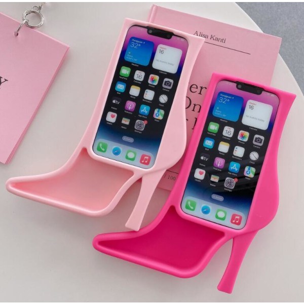 Stötsäkert Barbie högklackat phone case Pink iphone 14 Promax