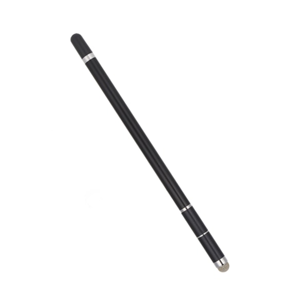 Stylus Pen 4 i 1 Slidstærk Fiber Nib Mobiltelefon Tablet Maleri Håndskrift Kapacitiv Stylus Sort