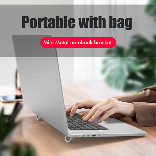 2 st Bärbara Laptopställ för Skrivbord Tangentbordsstöd Mini Universella Datorhållare Ställ