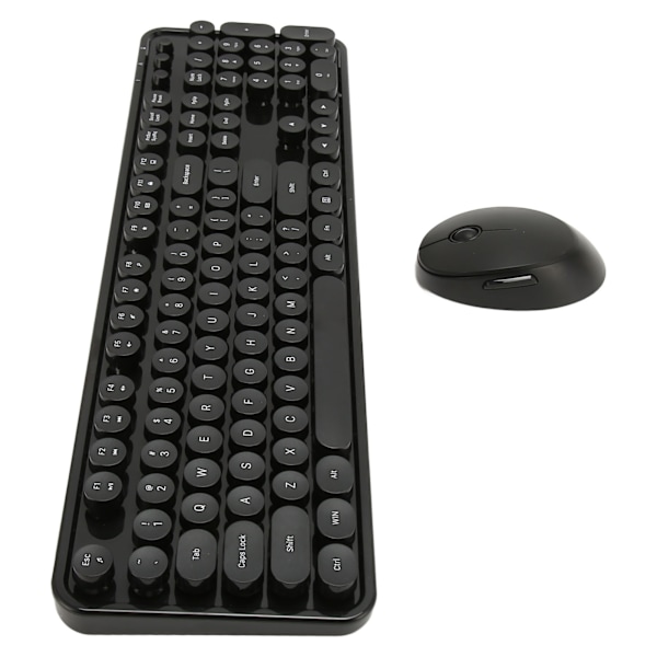 Trådlöst tangentbord och mus-combo 2.4G Trådlöst lättanvänt retro punk-tangentbord för dator PC