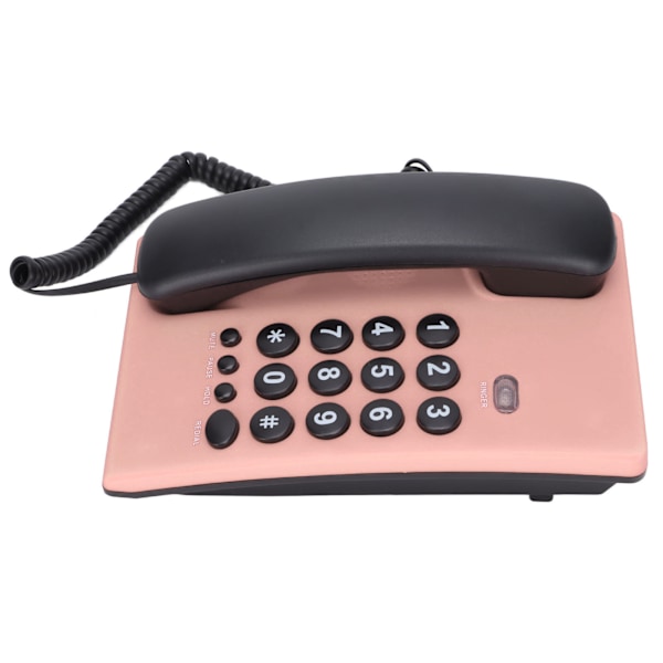 KXT504 Sladdtelefon Fast Telefon med Tystnadsfunktion Dubbel Magnetisk Handenhet för Hem Hotell Kontor (Rosa)