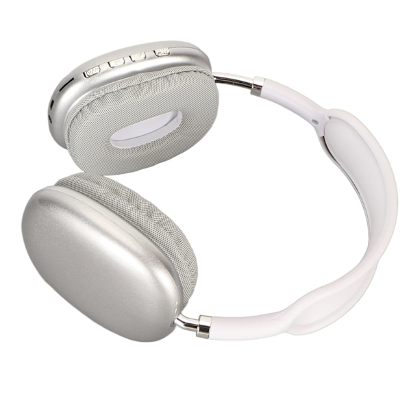 Bluetooth Hodetelefon HiFi Dyp Bass Innebygd Mikrofon Støtte Minnekort Trådløst Headset for Løping Reise Hvit