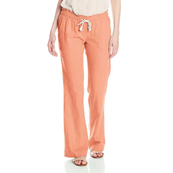 Naisten kesäiset Oceanside Casual -housut oranssit orange M