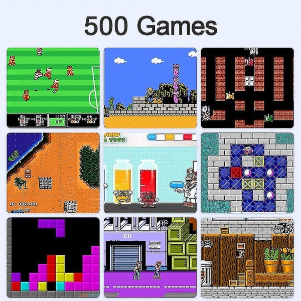 Uppladdningsbar 500 i 1 Retro videospelskonsol Handhållen spelficka spelkonsol Mini handhållen spelare