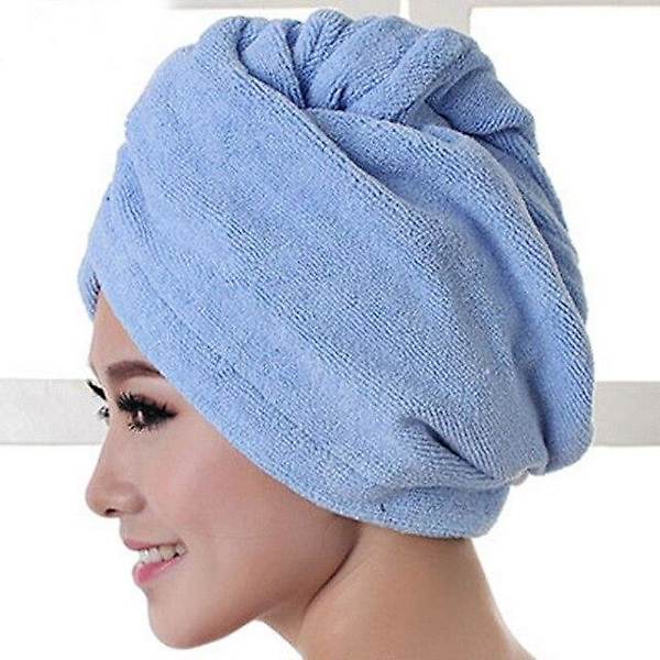 Hårhanddukar i mikrofiber efter bad Blue