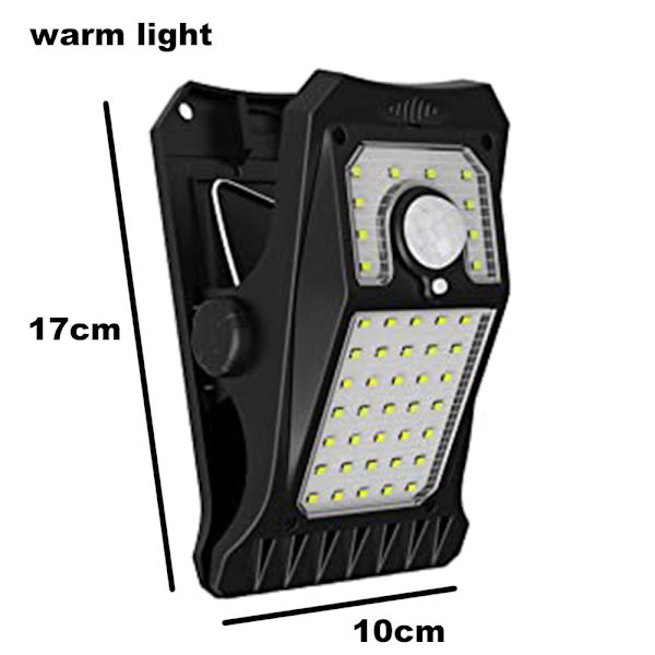 1 Pack Solar Lights Utomhus Clip-On Lights Warm light