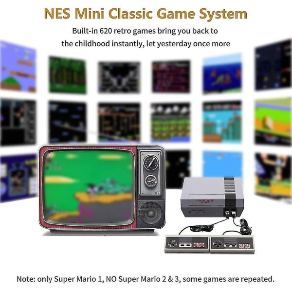 Klassisk retro spillekonsol Mini videokonsoller spil med 620 spil - efter output