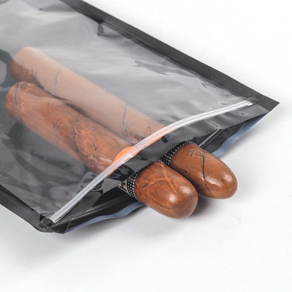 1 st Bärbar cigarr fuktighetspåse Återförslutbar Zip Poly