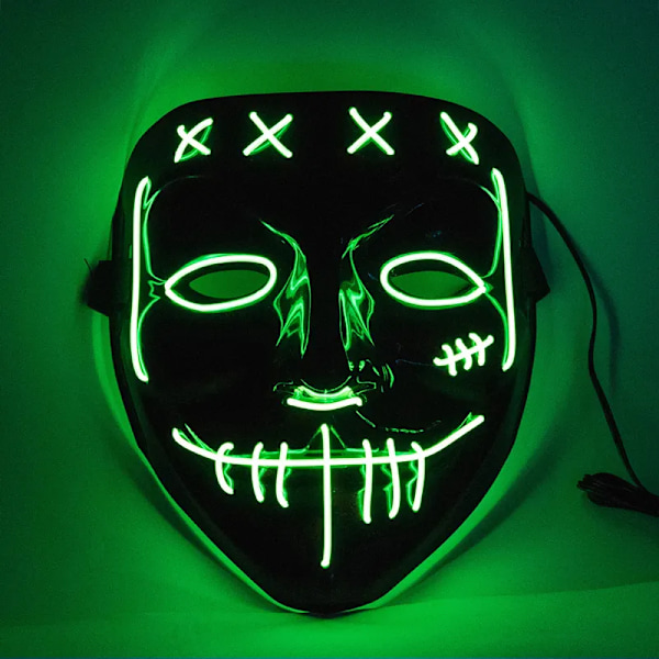 halloween horror glødende maske cosplay lilla green