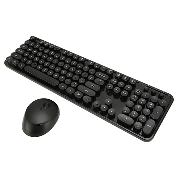 Trådlöst tangentbord och mus-combo 2.4G Trådlöst lättanvänt retro punk-tangentbord för dator PC