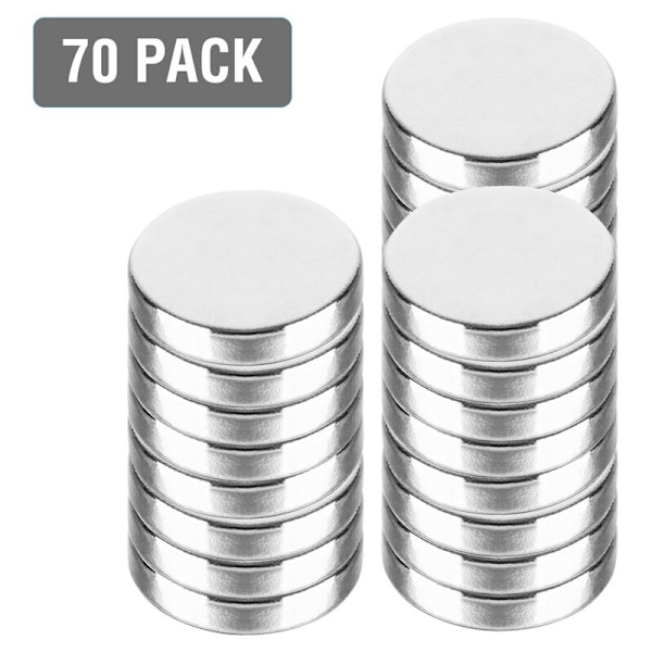 Hengda 70x Neodym Magneter för Magnetisk Tavla Pin Stark Super N48 Diskar Ø10x2mm