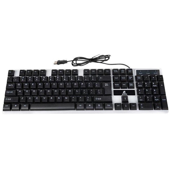 Gaming-tastatur med mekaniske kontakter og RGB LED-lys black